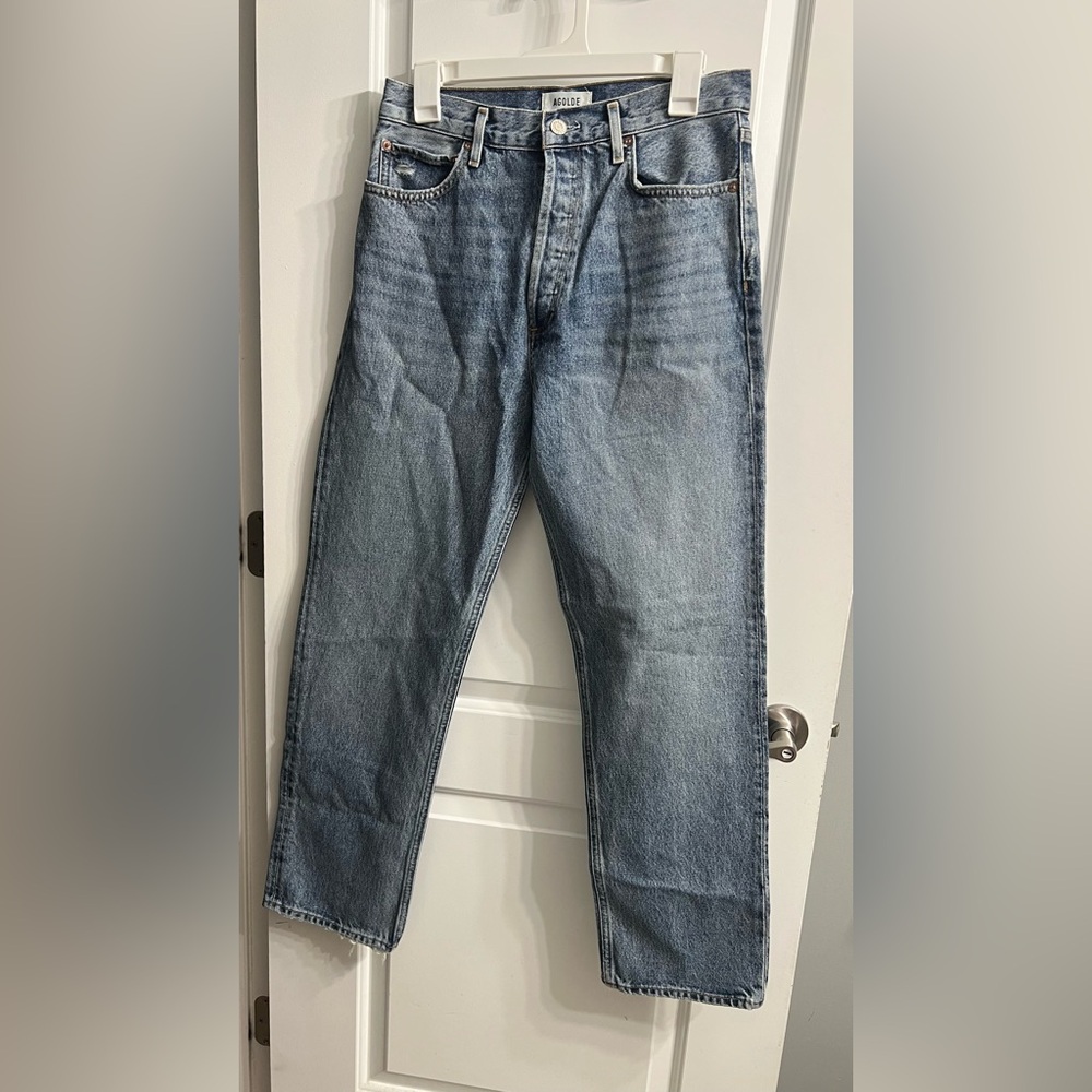 Agolde Women's Blue Straight Leg Jeans